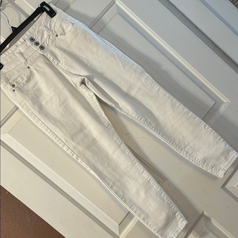 Blue Spice Women's White Ankle Jeans